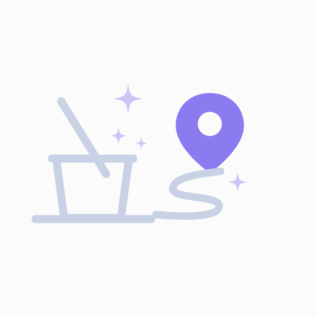 cleaning company marketing local SEO location pin illustration