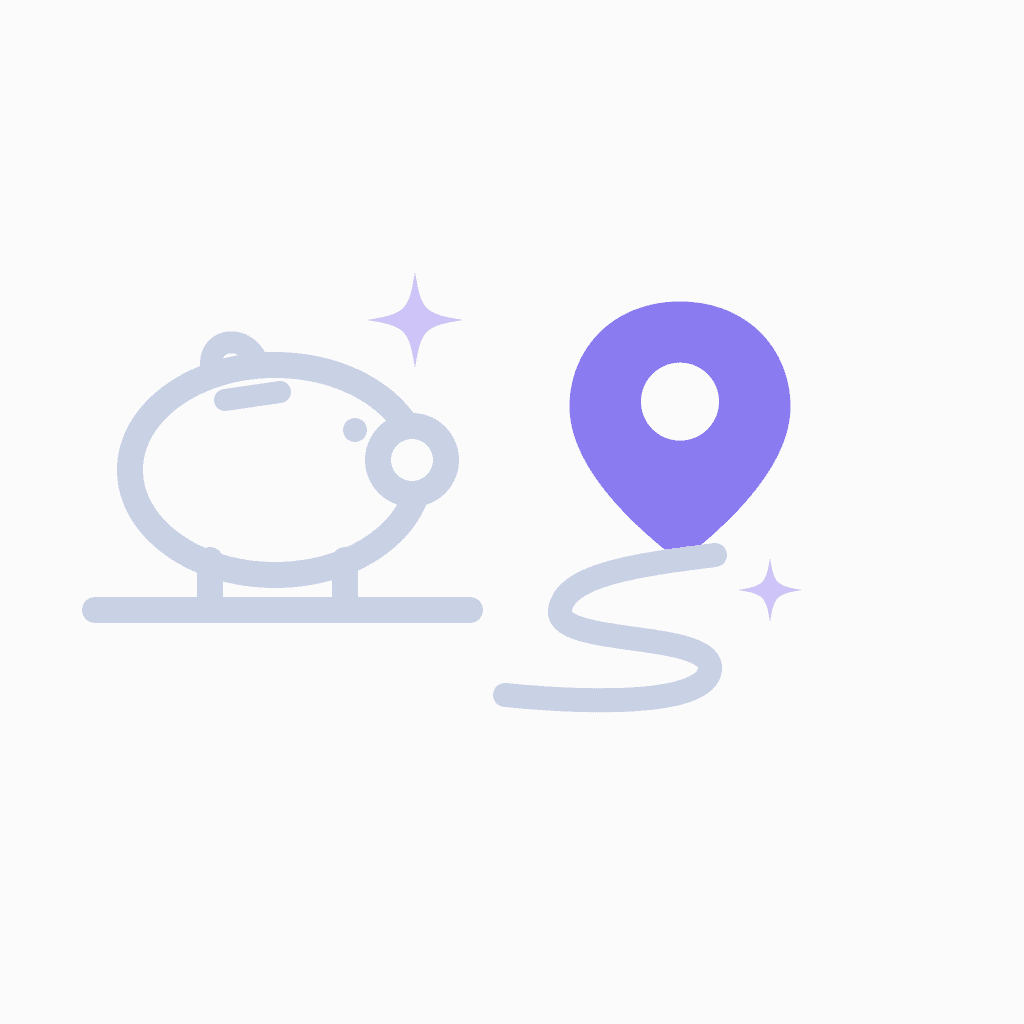 credit union digital marketing illustration with location pin