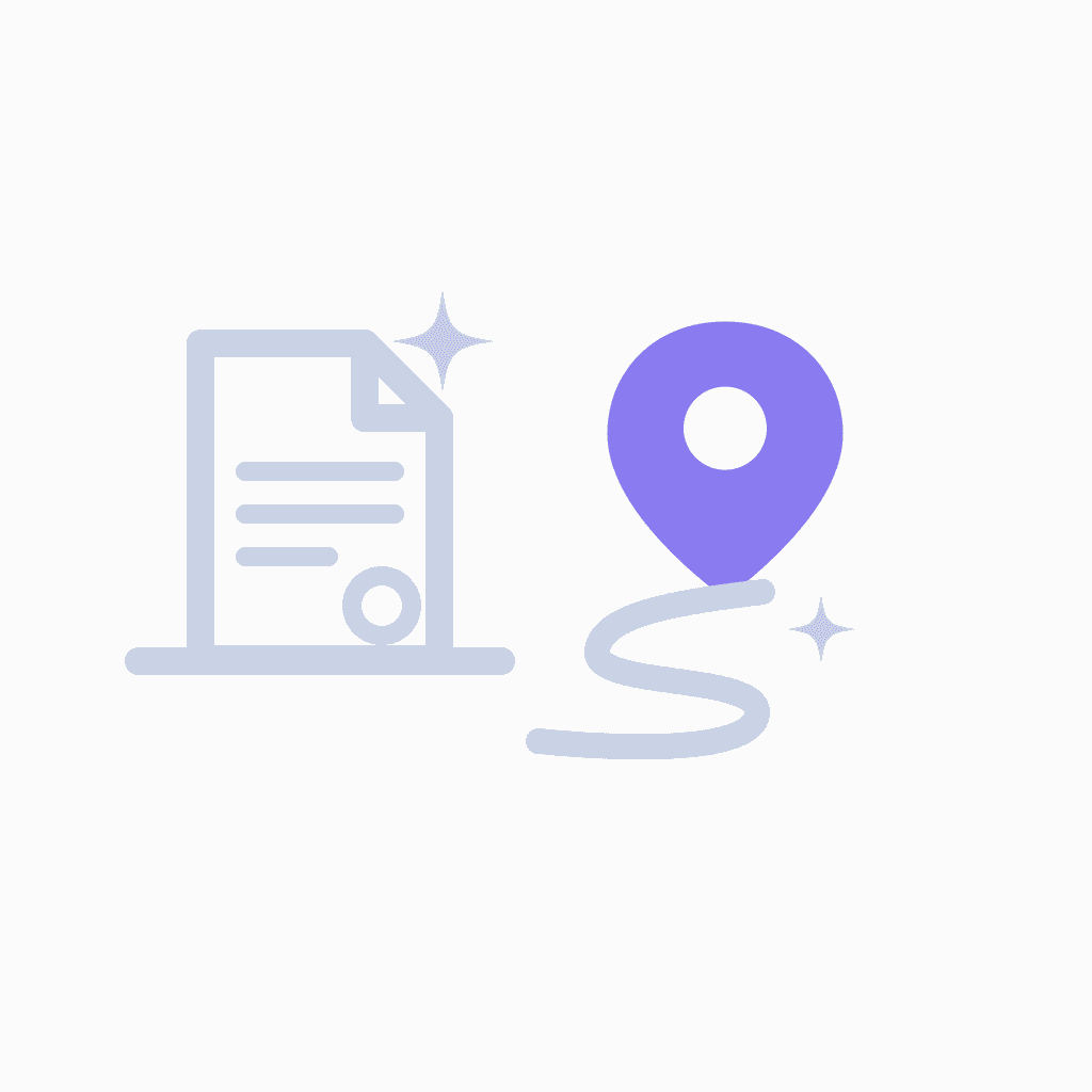 estate planning digital marketing illustration with location pin
