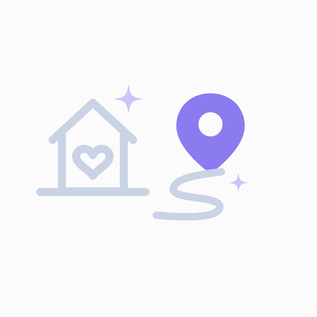 family law digital marketing illustration with location pin