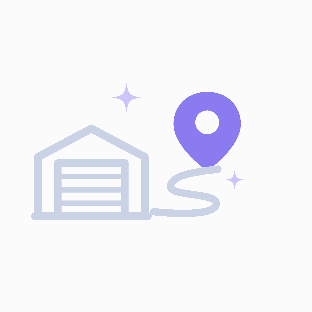 garage door marketing local SEO location pin illustration