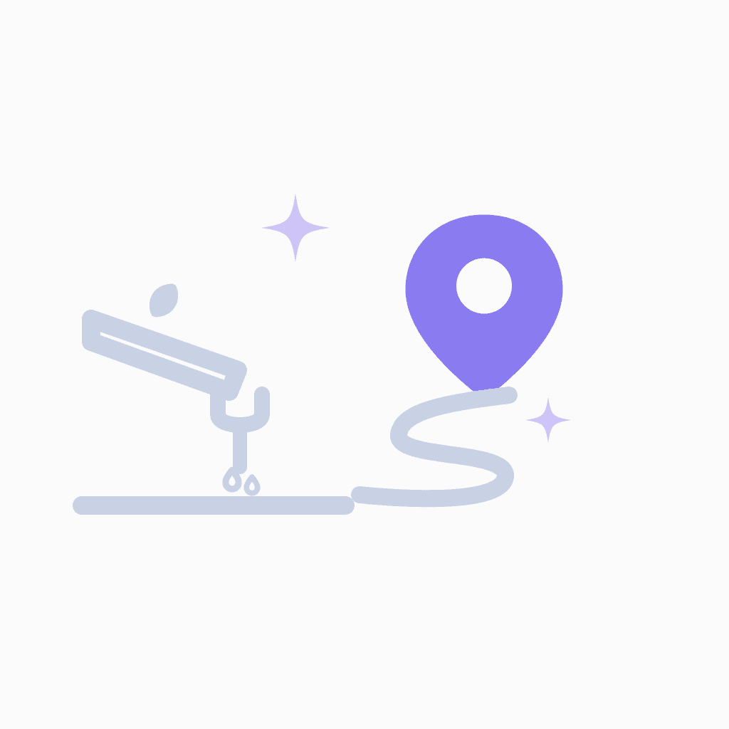 gutter cleaning marketing local SEO location pin illustration