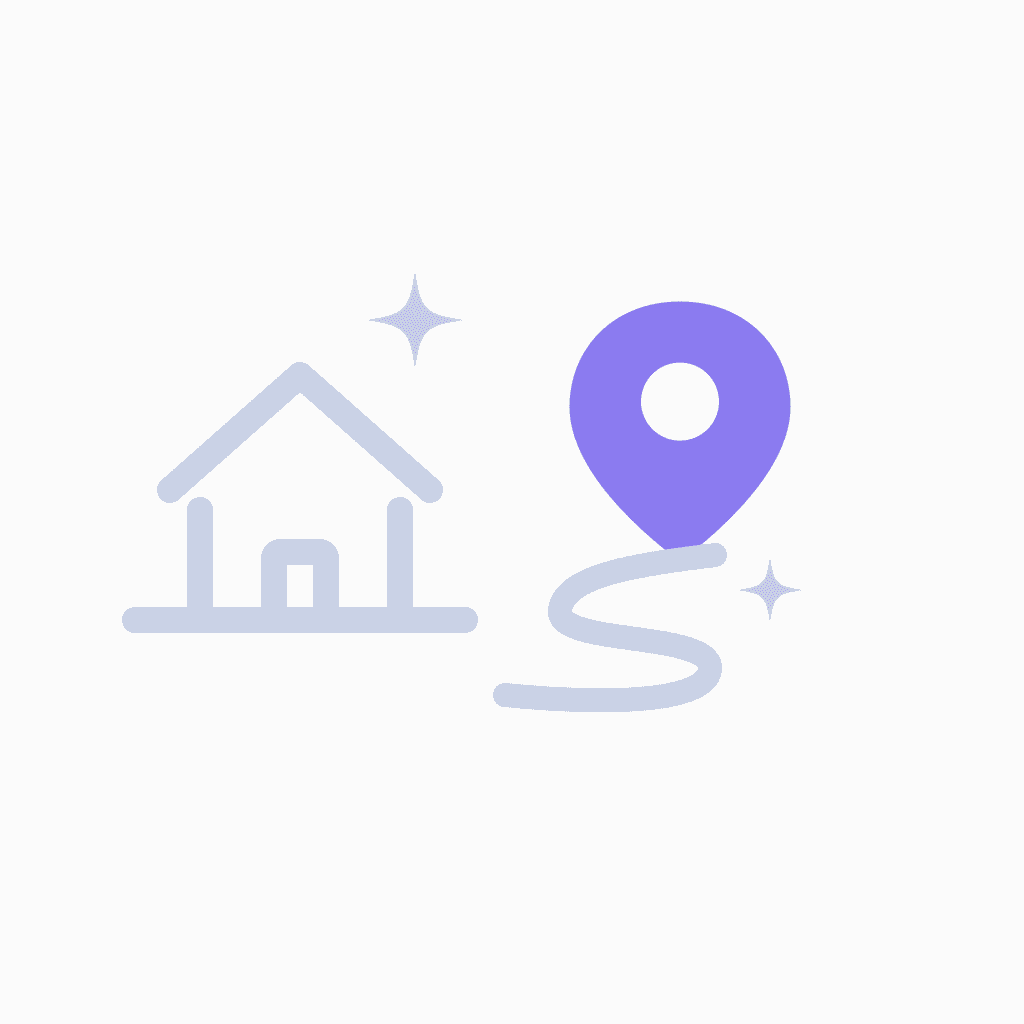 home services marketing illustration with location pin