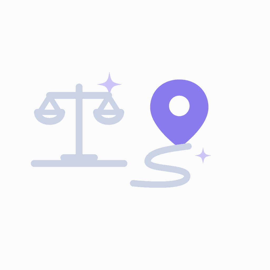 law firm digital marketing illustration with location pin