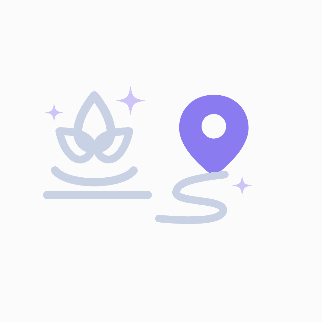 medical spa digital marketing illustration with location pin