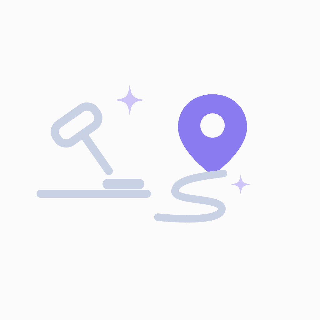 personal injury digital marketing illustration with location pin