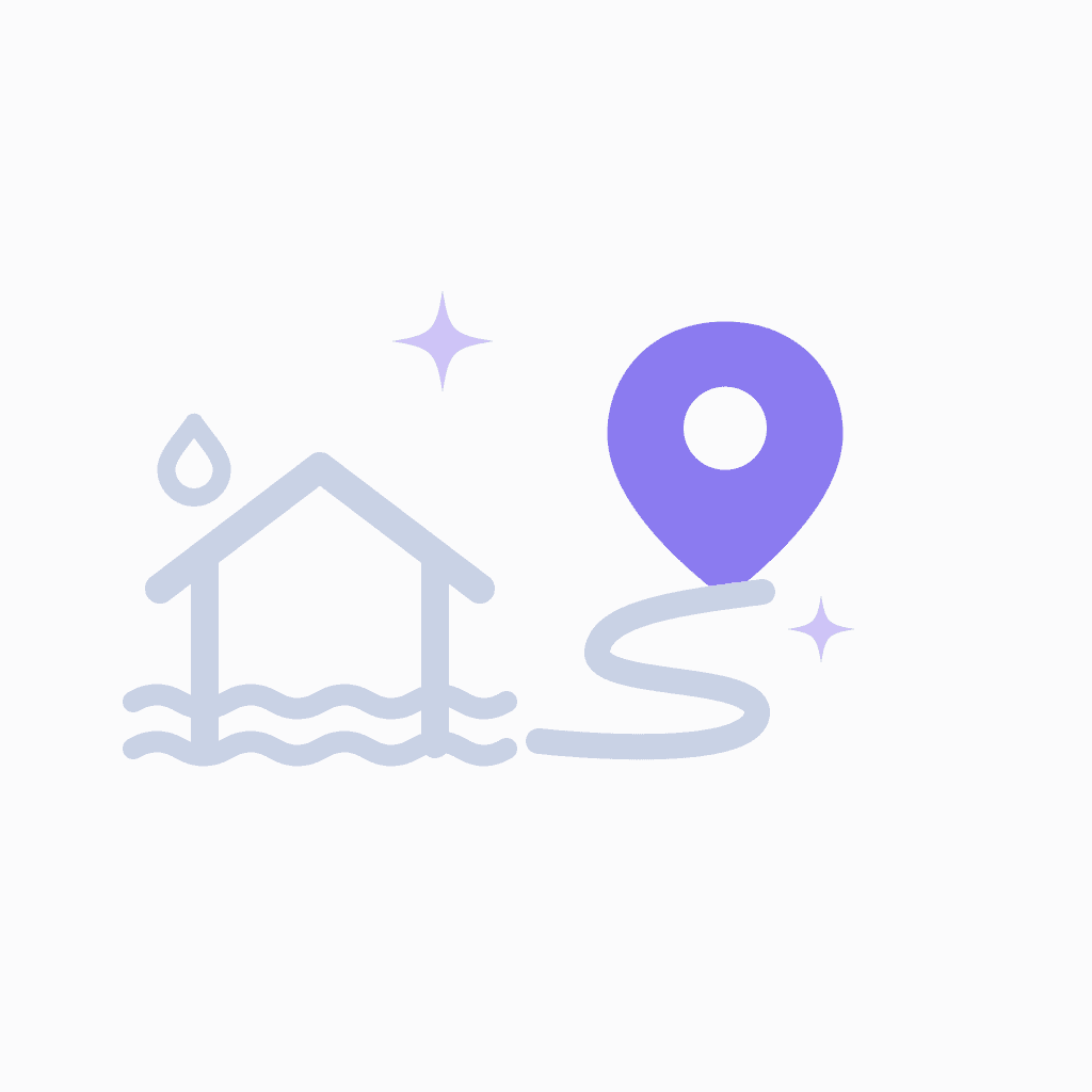 restoration marketing local SEO location pin illustration
